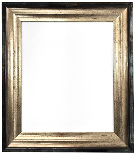 FRAMES BY POST Firenza Bilderrahmen, Antik-Look, Kunststoff, Glas, A1, Schwarz/goldfarben