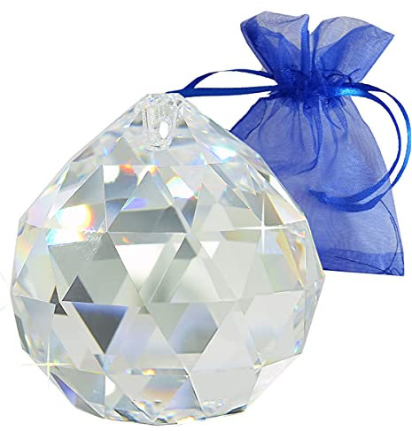 Kristallkugel ø 40 mm im Geschenkbeutel 30% Pbo Regenbogenkristall Fensterdeko Feng Shui Kristall Kugel zum aufhängen