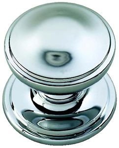 OriginalForgery Polished Chrome Victorian Centre Pull Door Knob/Handle (BC16)