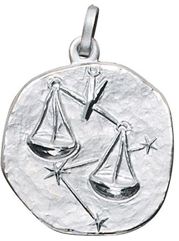 Jobo Anhänger Sternzeichen Waage 925 Sterling Silber matt Sternzeichenanhänger