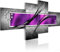 murando - Bilder Abstrakt 200x92 cm Vlies Leinwandbild 4 Teilig Kunstdruck modern Wandbilder XXL Wanddekoration Design Wand Bild - violett grau 020101-167