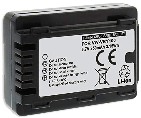 Batteria VW-VBY100 per Panasonic HC-V10, V110, V130