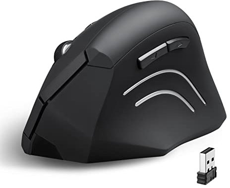 Perixx PERIMICE-608 Programmierbare Ergonomische Maus - Vertikales Design - 800/1200/1600 dpi - Kabellos