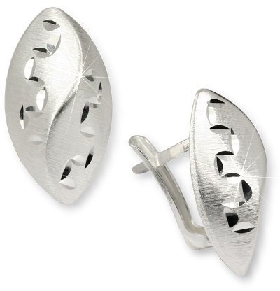 SilberDream Ohrringe Damen-Schmuck 925er Silber Ohrstecker Blatt SDO313 Silber Ohrstecker