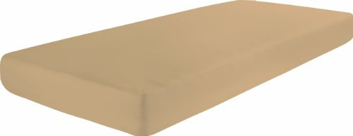 Dormisette Q186 Biber-Spannbetttuch Größe 90/190 bis 100/200 cm für Matratzen bis ca. 22 cm Höhe, caramel