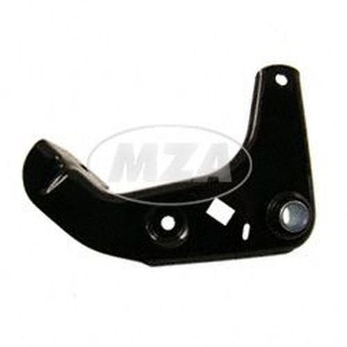 Motorlager komplett - links - schwarz - mit Silentbuchse - mit Aufnahme f. Halter Fußbremsschalter - S50, S51, S53, S70, S83