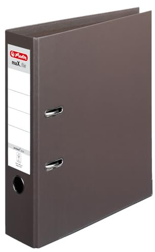 Ordner maX.file protect+ A4 Voll-PP-Folienbezug Wechselfenster 4er Pack breit (braun breit, 8)