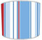 30,5cm Tabelle red light blue navy white striped anchor lamp shades