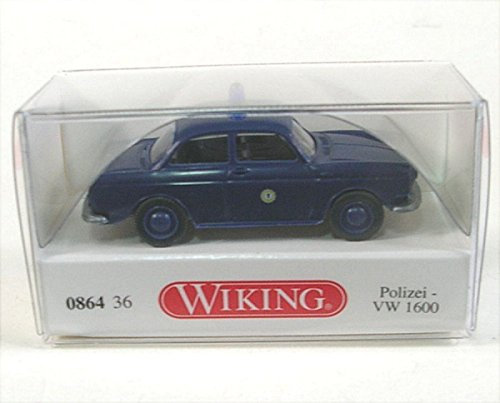 WIKING 086436 H0 Polizei VW 1600 Limousine dunkelblau Spur HO 1:87