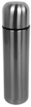 Gravidus Thermoskanne Thermosflasche Isolierflasche 350ml klein, ideal fürs Baby, mit kleinem integriertem Becher für unterwegs aus Edelstahl in Silber