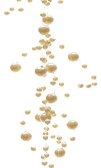 Kaemingk Girlande Perlengirlande Weihnachten Baumschmuck Tischdeko Farbe Creme