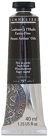 Sennelier Tube de peinture à l'huile Noir pêche
