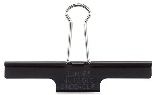 Lion Extra Large Binder Clips, Black, 85-Sheet