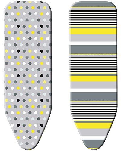Minky Smartfit Reversible Ironing Board Cover, Yellow/Grey, 125 x 45 cm