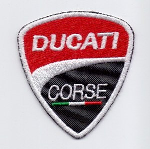 Applikation Aufbügler Patches Stick Emblem Aufnäher Abzeichen DUCATI CORSE Logos F1, Moto GP & Sponsoren, Logos F1, Moto GP & Sponsors