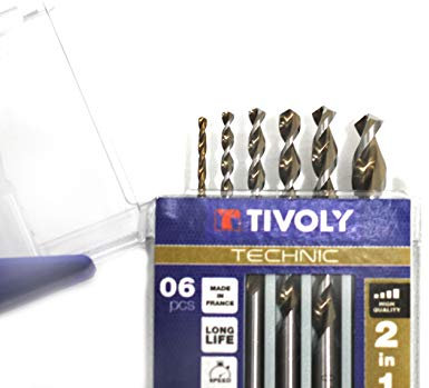 Tivoly 10804470002 Coffret de Forets 2en1 Bois-Metal Technic Gradués, Gris, Bronze, Set de 6 Pièces