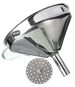 Küche Edelstahl Trichter Ölflasche mit Sieb Filter - 15cm