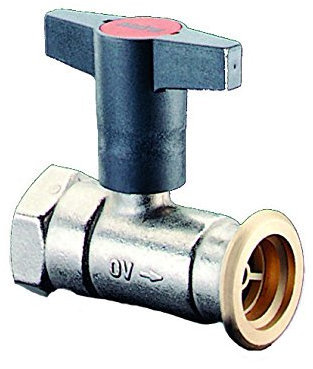 Oventrop Pumpenkugelhahn Optibal P ohne Sperrventil, Messing DN 32, Rp 1 1/4 x G 2