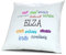 digital print Kopfkissen mit Namen Elza - Motiv Positive Eigenschaften, 40 cm, 100% Baumwolle, Kuschelkissen, Liebeskissen, Namenskissen, Geschenkidee, Deko