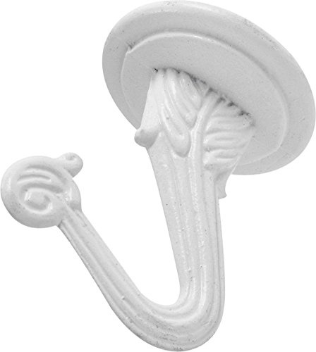 OOK White Decorative Ceiling Swag Hooks with Toggle Bolt, 30 lb, 2 Pk