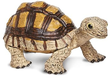 Safari Ltd. Incredible Creatures Tortoise Figurine - Detailed 4.75 Plastic Model Figure - Fun Educational Play Toy for Boys, Girls & Kids Ages 18M+