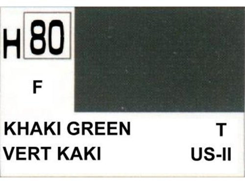 Gunze - Avion Miniature - Peinture maquette Gunze Vert Kaki Fonce - H080