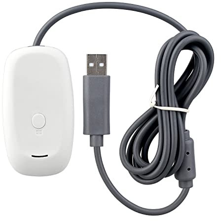OSTENT USB Contrôleur sans Fil Gamepad Manette PC Portable Ordinateur Gaming Récepteur Compatible pour Microsoft Xbox 360 Slim Jeu Couleur Noire