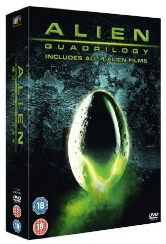 The Complete Aliens Quadrilogy Collection [5 Discs] DVD Box Set 1: Alien / 2: Aliens / 3: Alien 3 / 4: Alien Resurrection + Extra Features / Laser Disc Archives / Theatrical Trailers / TV Spots