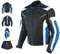 A-Pro Chaqueta motocicleta CE, protectores textiles deportivos, forro térmico, azul, L