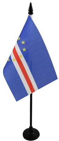 AZ FLAG - Tischflagge Kap Verde - 15x10 cm - Republik Cabo Verde Tischfahne 10 x 15 Cm - Flaggen