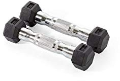 York Fitness Unisex Rubber Hex Dumbbells (Pair)