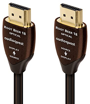 AudioQuest Root Beer 18 2.0b HDMI Cable - 4K/8K Ultra HD, in-Wall Rated, High-Speed, 18Gbps, HDR, eARC - 20m