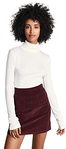 Splendid 1x1 Classic Long Sleeve Turtleneck White SM (Women's 2-4)