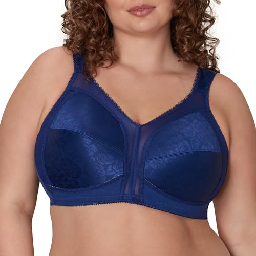 PLAYTEX Womens 18 Hour Comfort-strap Wireless Bra, Full-coverage With 4-way Trusupport, Single & 2-pack Bras, Sailor Blue, 42B US