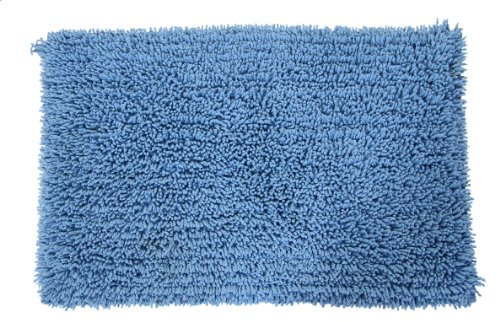 Castle Hill Melbourne Badteppich aus 100% Baumwolle mit Latex-Rückseite, 50 x 76 cm, Mittelblau