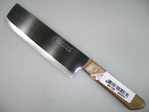 3er Pack - Thailand Kochmesser mit Holzgriff 28 cm [#172] KIWI + ein kleines Glückspüppchen - Holzpüppchen