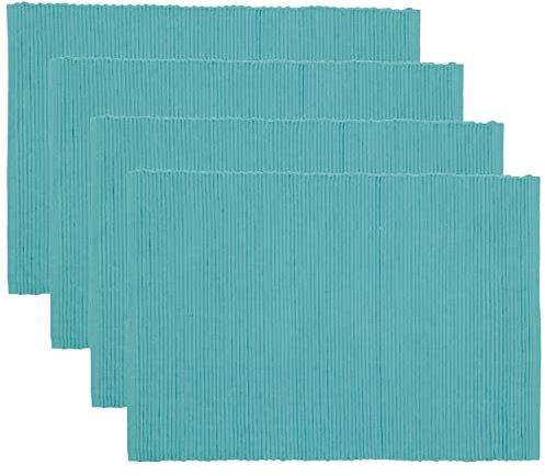 Now Designs Spectrum Basic Tischsets aus Baumwolle, Türkis, 4 Stück