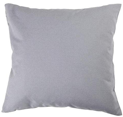 Kissenbezug 30x30 cm Uni Grau Baumwolle Dekokissen Kissenhülle Couchkissen Sofakissen Deko Reißverschluss