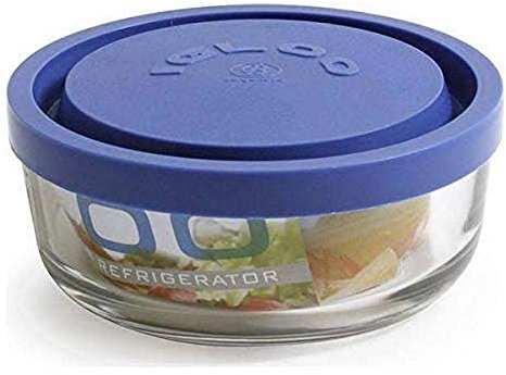 BORGONOVO - Blauer Igloo-Glas mit Deckel, borgnovo, 11 cm.