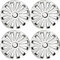 Versaco 244110 Trend Silver 14 Inch Wheel Trims, Set of 4, Universal Fit for Most Vehicles