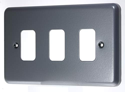 MK Electric Metalclad Plus Grid Plus 3 Module Frontplate