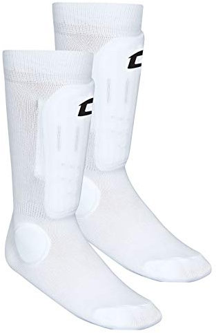 Champro Sport Socke Stil Schienbeinschutz, Small/Medium, Weiß