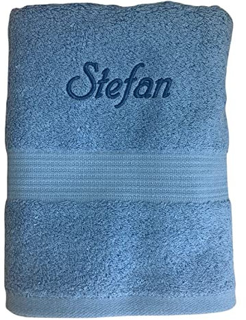 Krings Fashion Premium Handtuch 50 x 100 cm - Namen nach Wunsch individuell anpassbar - Hochwertig Bestickt - Deutsche Marke - 100% Baumwolle - Fjord