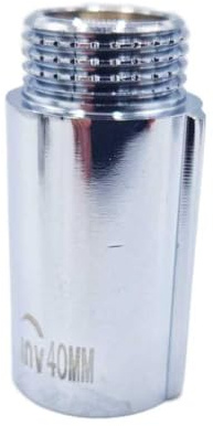 1/2 BSP (15mm) Pipe Thread Extension Female x Male Chrome Brass - 40mm Long