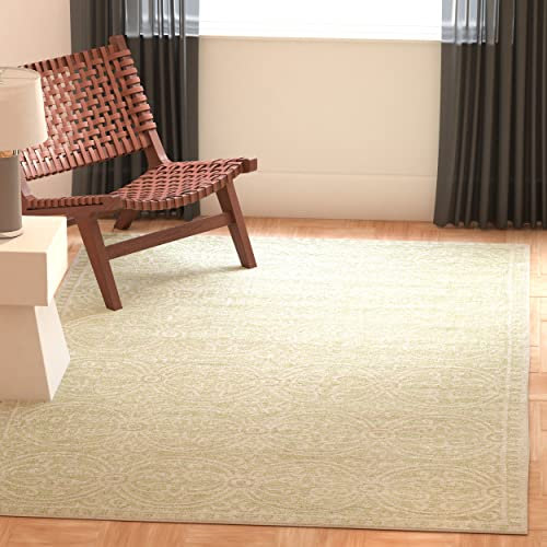 SAFAVIEH Tapis Traditionnel Pour Salon, Salle à manger, Chambre à coucher - Cambridge Collection, Tapis à poil court, Vert clair et Ivoire, 183 X 274 cm