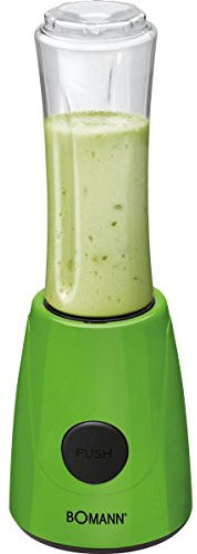 Bomann SM 386 CB Smoothie-Maker, Ideal für Küche, Bar und unterwegs, Kraftvoller 250 Watt-Motor, Edelstahlmesser (rostfrei), Abnehmbarer Mixbehälter (600 ml), Grün