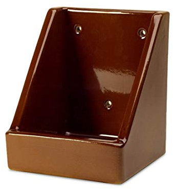 K&K Horse Salt Lick Stone Holder 23 x 23 x 28 cm (L x W x H) Fully Glazed Brown Stoneware Ceramic