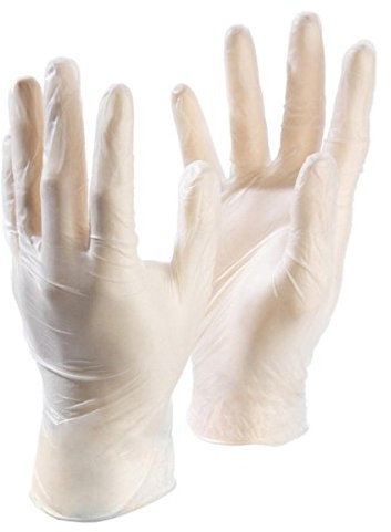 Disposable Blue Vinyl Catering Gloves Medium x 100 - Food Safe, Disposable Food Preparation Gloves
