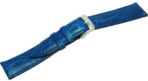 Morellato 20 mm Uhrenarmband in Blau aus Krokoleder mit Edelstahl Dornschließe A01X2197052065CR20