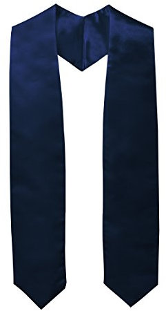 GraduationMall Abschluss Stola für akademische Kirche Priester Chor Stola Stahl 152cm Unisex Erwachsene Navy blau